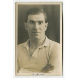 Bertram Smith. Tottenham Hotspur 1919-1930. Sepia real photograph postcard of Smith, head and