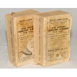 Wisden Cricketers’ Almanack 1933 and 1934. 70th & 71st editions. Original paper wrappers. Both