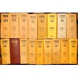 Wisden Cricketers’ Almanack 1978 to 1999. Original hardback editions with dustwrapper with the