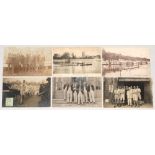 Rowing. Oxford and Cambridge Varsity Boat Race 1909-1938. Two real photograph postcards, one of