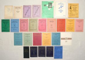 Club fixture cards 1914-1997. A good selection of original club fixture cards for Free Foresters C.