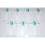 Essex C.C.C. 1986-2008. Twenty seven official Essex C.C.C. autograph sheets comprising a complete