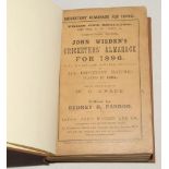 Wisden Cricketers’ Almanack 1896. 33rd edition. Original paper wrappers, bound in brown boards, with