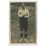 Jabez Darnell. Tottenham Hotspur 1908-1915. Sepia real photograph postcard of Darnell, full