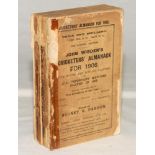 Wisden Cricketers’ Almanack 1906. 43rd edition. Original paper wrappers. Both wrappers detached, old