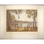 ‘The Founding of Australia’ 1878. Algernon Talmage 1937. Large colour print of the famous painting