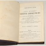 Wisden Cricketers’ Almanack 1890. 27th edition. Bound in mauve/blue boards, lacking original paper