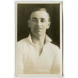Andrew Thompson. Tottenham Hotspur 1920-1930. Sepia real photograph postcard of Thompson, head and