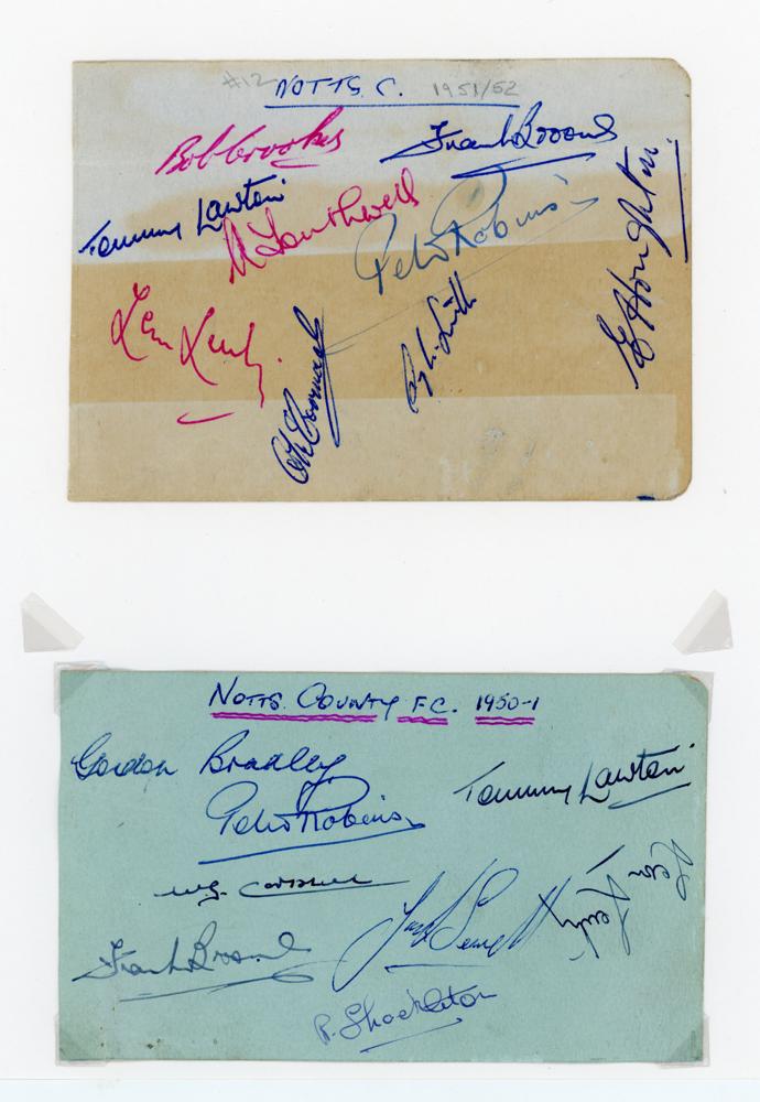 Notts County F.C. 1948-2007. Green album comprising a good selection of signatures on album pages, - Image 3 of 5