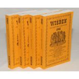 Wisden Cricketers’ Almanack 1942, 1943, 1944 and 1945. Willows reprints in softback covers. The 1942
