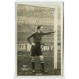 Herbert Edwin Blake. Tottenham Hotspur 1921-1923. Mono real photograph postcard of goalkeeper Blake,