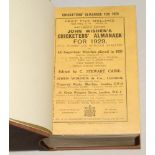 Wisden Cricketers’ Almanack 1929. 66th edition. Original paper wrappers, bound in brown boards, with