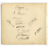 Gentlemen v Players, Lord’s 1912. Large double album page very nicely signed in black ink by both