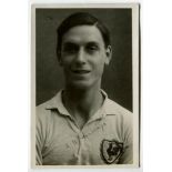 Alfred Jennings. Tottenham Hotspur 1923-1924. Mono real photograph postcard of Jennings, half