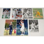 Australia Test and domestic cricketers 1980s-2010s. Thirteen colour and mono press photographs and