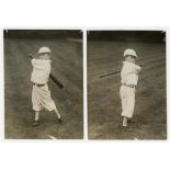 Young boy cricketer. Collection of Victor Forbin. Four original mono press photographs of a young