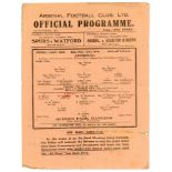 Queen’s Park Rangers. Seasons 1943/44 and 1944/45. Two official war-time single sheet Football