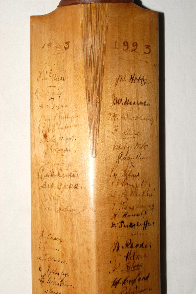 County and representative signed bat 1923. Full size Andrew Sandham ‘Suprex’ bat by R.G. Paget & Son - Image 2 of 6