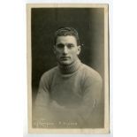 William Frederick Weston Hinton. Tottenham Hotspur 1924-1926. Sepia real photograph postcard of