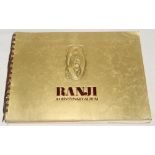 ‘Ranji. A Centenary Album’. Vasant Raiji, Bombay 1972. Original decorative gold boards. Some wear to