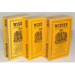 Wisden Cricketers’ Almanack 1951, 1953 and 1954. Original limp cloth covers. The 1951 edition with