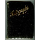 Autograph book early 1920s. Small autograph album comprising twenty nine real photograph cigarette