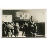 ‘Wimbledon 1914’. Rare original mono real photograph postcard showing the Plan of Courts and matches