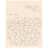 Walter Reginald ‘Wally’ Hammond. Gloucestershire & England, 1920-1951. Two page handwritten letter