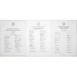 South Africa 1998-2000. Three official South Africa United Cricket Board autograph sheets, all fully