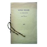 ‘Neville Rogers. An Appreciation’. John Arlott. Boscombe Printing Company 1956. Privately printed. 6