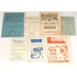 Tottenham Hotspur. Season 1946/1947. Seven League away programmes for the season. Football League