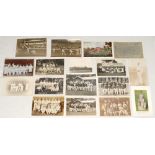 Cricket postcards and photographs 1904 onwards. Box file containing a mixed selection of