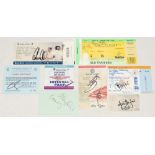 International signed match tickets and commemorative covers 1970s-2000s. A selection of official