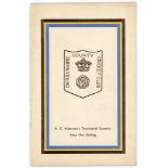 Albert Edward Alderman. Derbyshire 1928-1948. Official ‘A.E. Alderman’s Testimonial Souvenir’