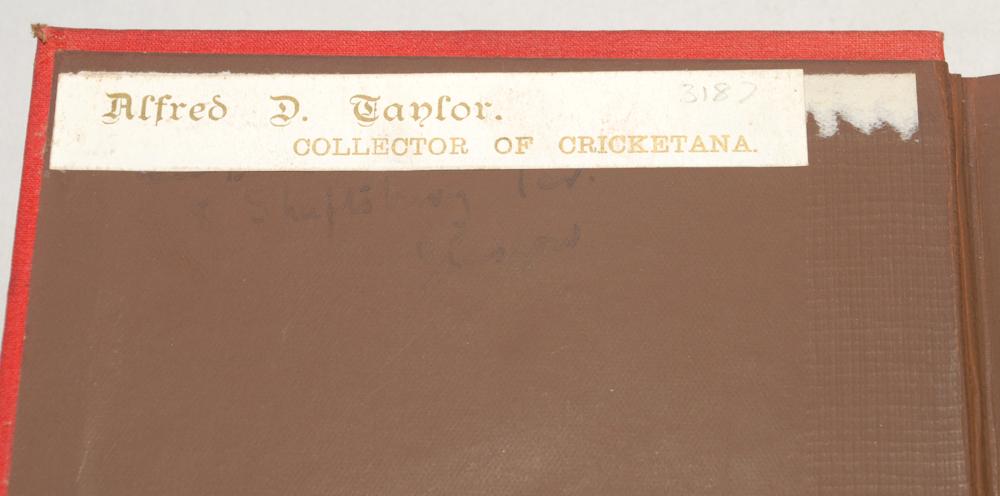 ‘Fifty Years Reminiscences of Scottish Cricket’, D.D. Bone, Glasgow 1898. Red cloth with - Image 3 of 4