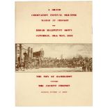 Hambledon. ‘A Grand Coronation Festival Old-Time Match at Cricket’ 1953. Official programme for