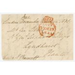 Charles James Barnett. M.C.C. 1820-1837. Original signed free-front envelope to a Mr Geo. Stokes and