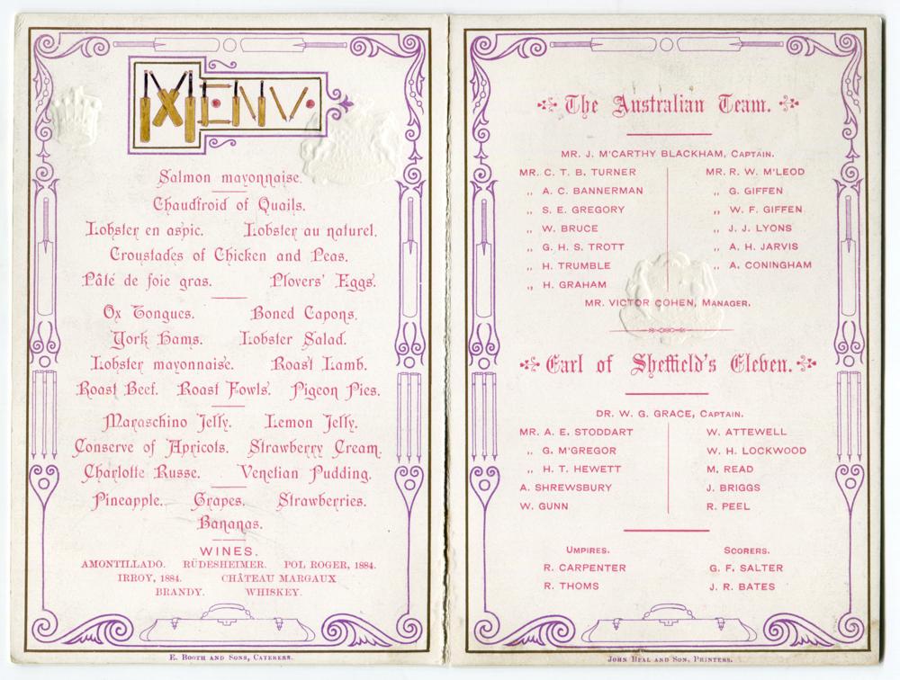 Australian tour of England 1893. Earl of Sheffield’s XI v Australians 1893. Excellent original - Image 2 of 2