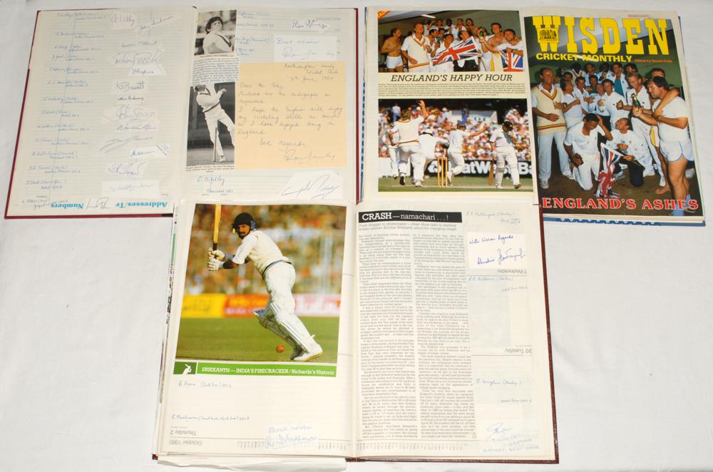 Cricket scrapbook albums 1960-1987. A collection of seven scrapbook albums comprising a - Image 2 of 2