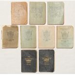 ‘Bussey Cricket Diary & Companion 1923 to 1931’. Run of small cricket diaries produced by George