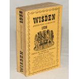 Wisden Cricketers’ Almanack 1938. 75th edition. Original cloth covers. Minor bowing to spine, very