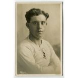 Hugh Harper Lorimer. Tottenham Hotspur 1919-1922. Sepia real photograph postcard of Lorimer, head