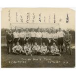 Olympics 1920. Men’s hockey. Original mono photograph of the English (field) hockey team who won the