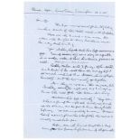 C.J. Britton, cricket writer and collector. Two page handwritten letter from Britton to George