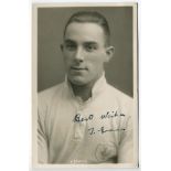 Thomas Evans. Tottenham Hotspur 1929-1936. Mono real photograph postcard of Evans, half length,