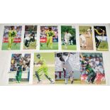 Pakistan 1990s-2010s. Ten original colour press photographs of Pakistan Test cricketers in match