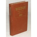Wisden Cricketers’ Almanack 1943. 80th edition. Original hardback. Only 1400 hardback copies were