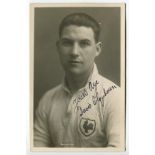 David Wilson Colquhoun. Tottenham Hotspur 1931-1934. Mono real photograph postcard of Colquhon, half