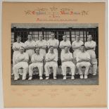 England v West Indies, Lord’s 1950. Excellent official mono team photograph of the England team,