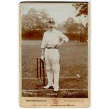 Edward Mark Sprot. Hampshire 1898-1914. Original sepia cabinet card photograph of Sprot, full length